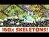 Clash of Clans - 160 SKELETONS! 20 Witch Attack Strategy
