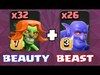Clash Of Clans - BEAUTY & THE BEAST!! (Goblin + Bowler tag t