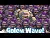 Clash Of Clans - GOLEM WAVE!!! OVERPOWERED RAIDS IN WAR (7th...