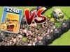 SCARY SKELETON vs. 240 BARBS!! | Clash of clans | TROLL MAZE