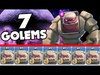 Clash Of Clans - 7 GOLEMS LIVE!! - INSANE GAMEPLAY!