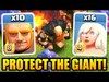 Clash Of Clans - "NEW" PROTECT THE LEVEL 8 GIANT! 