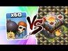 Clash Of Clans - EPIC "60 WALL BREAKERS vs TOWN HALL 11...