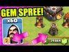 Clash Of Clans - GEMMING THE NEW UPDATE!! - BUYING NEW DEFEN...