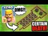Clash Of Clans - 240 BARBARIANS vs CERTAIN DEATH!! - INSANE 