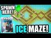 Clash Of Clans - INCREDIBLE ICE MAZE BASE!! - Trolling All I...