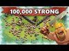 Clash Of Clans | 100,000 STRONG!!! | MONTAGE / MASSIVE LOOT!