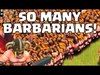 Clash of Clans | SO MANY BARBARIANS | 750,000 Subscribers Fu...