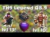 TH9 LEGEND with low level heroes (lvl13 queen & lvl10 king) ...