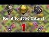 Road to 4700 cups with TH9 Titan #1! Live Attacks on max TH1...
