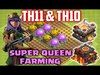 Clash of Clans - TH11 & TH10 Super Queen Farming Strategy! (...