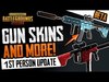 NEW PUBG MOBILE GUN SKINS & FIRST PERSON UPDATE (0.6.0)