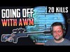 GOING OFF WITH THE AWM! FIRST 20-KILL Solo vs Squad on ZOMBI