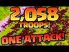 Clash of Clans Developer Raids - 2,058 Troops in One Raid! C...