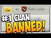 #1 CLAN BANNED?! Clash of Clans Clan War League CONTROVERSY!