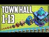 ALL Town Halls 1-13! Clash of Clans GEM to MAX!