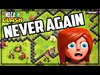 I'll NEVER Do That Again - Clash of Clans No Cash Clash...